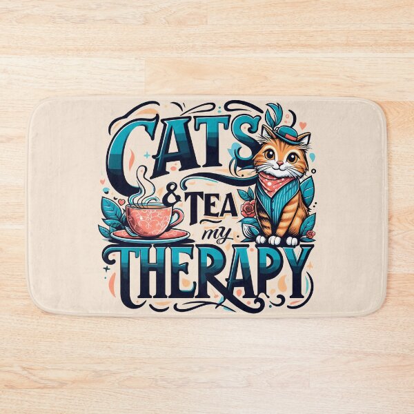 Item preview, Cute Tea Cat, typography, PUN designed and sold by maxmaj.