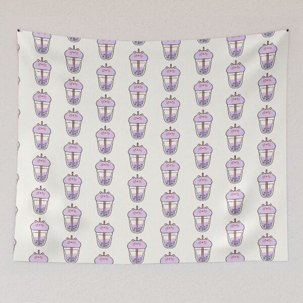 Item preview, Purple boba cat designed and sold by Mayarart.