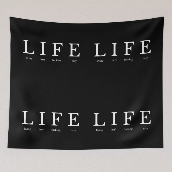 Item preview, LIFE - living isn't fucking easy designed and sold by UnCoverDesign.