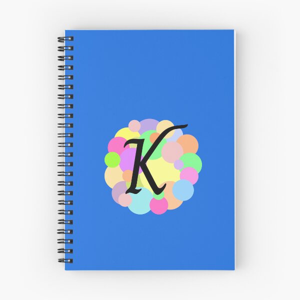 Item preview, Colorful Pastel Bubbles Upper Case Letter K Monogram designed and sold by MGonline.