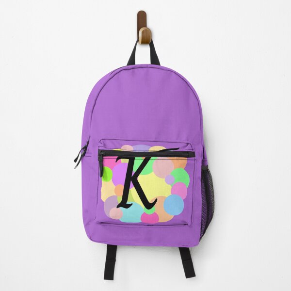 Item preview, Colorful Pastel Bubbles Upper Case Letter K Monogram designed and sold by MGonline.