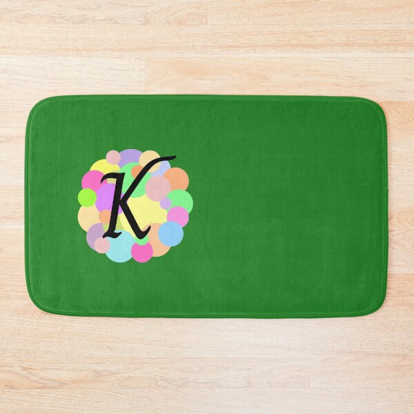 Item preview, Colorful Pastel Bubbles Upper Case Letter K Monogram designed and sold by MGonline.