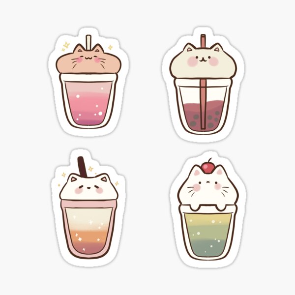 Item preview, milkshake cats pack designed and sold by Mayarart.