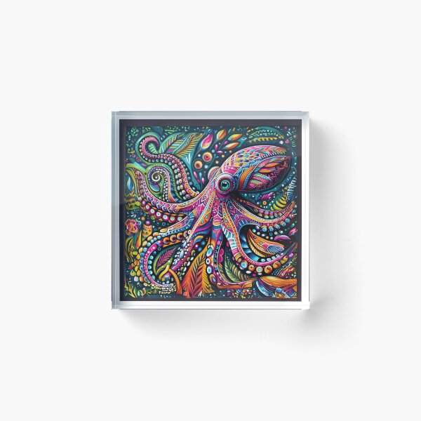 Item preview, Colourful octopus, fantasy octopus, sealife designed and sold by Coolparrotgirl.