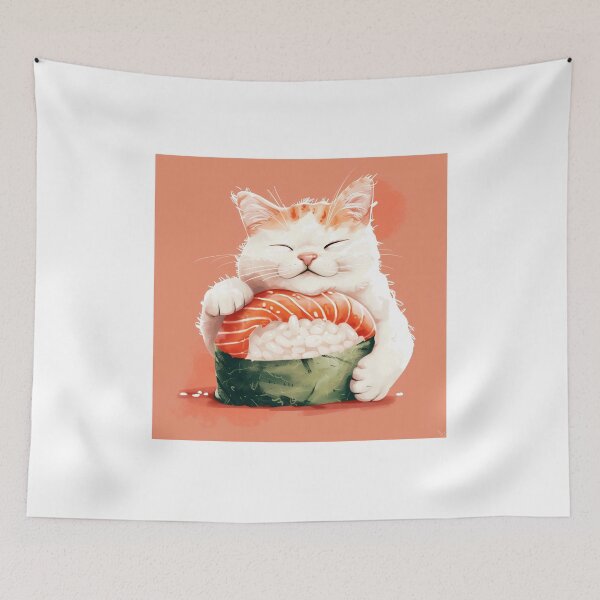 Item preview, Sushi Cat, Sashimi Cat, Cute Cats, Sushi, Funny Kitten, Kawaii Cat designed and sold by CreativeArts-S.