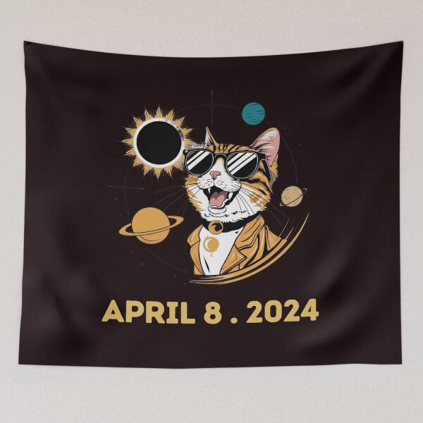 Item preview,  Solar Eclipse 2024 Cat Wearing Solar Eclipse designed and sold by Creativedsigna.
