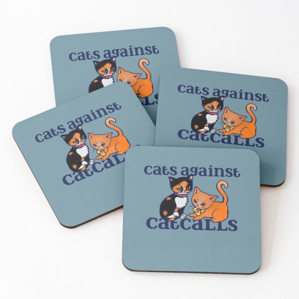 Item preview, Cats against catcalls  designed and sold by FrictionMaxxing.