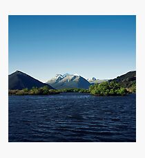 Deep blue mountainous sunset Photographic Print
