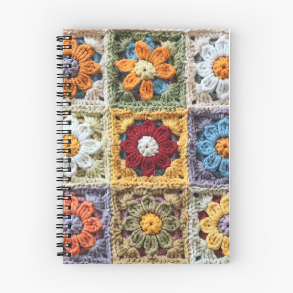 Item preview, Crochet flower granny square designed and sold by NuttyCottage.