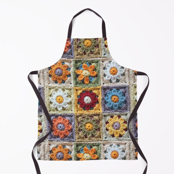 Item preview, Crochet flower granny square designed and sold by NuttyCottage.