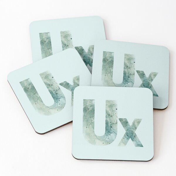 Item preview, Teal and gold shimmering Colorful Ux design with green bg  ver 1f-UX/UI Merchandise Collection designed and sold by CosmicNook1.