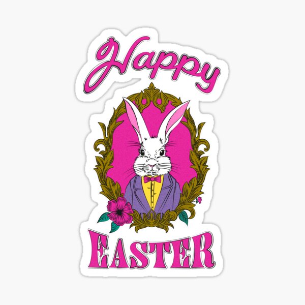 Item preview, Happy Easter in English - retro portrait designed and sold by AttayaDesign974.