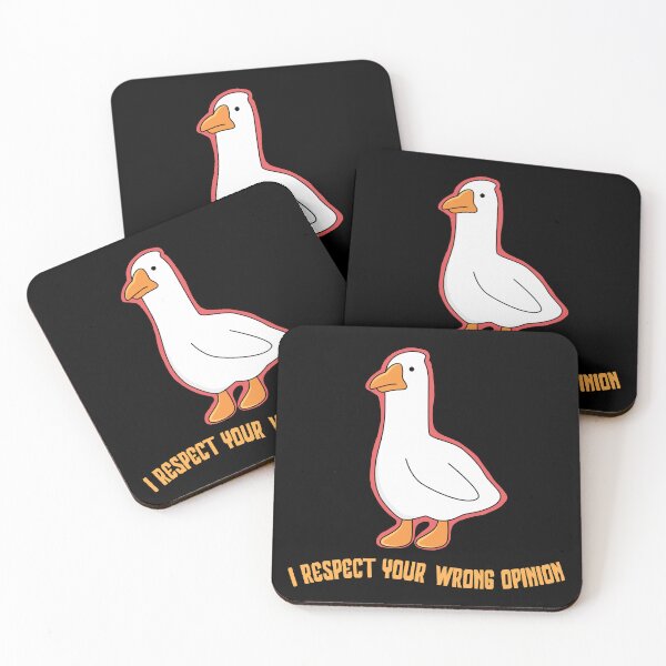 Item preview, Cute Funny Goose Respects Your Wrong Opinion - Funny Meme Goose designed and sold by ButtonBonanza.
