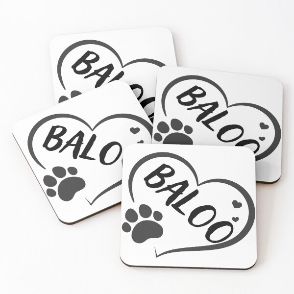 Item preview, Baloo dog or cat name in a heart with a paw, great gift for dog or cat owners designed and sold by OCS1337.
