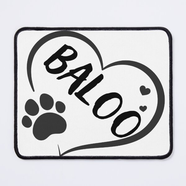 Item preview, Baloo dog or cat name in a heart with a paw, great gift for dog or cat owners designed and sold by OCS1337.