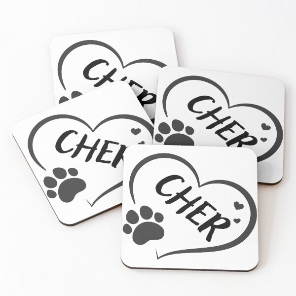 Item preview, Cher dog or cat name in a heart with a paw, great gift for dog or cat owners designed and sold by OCS1337.