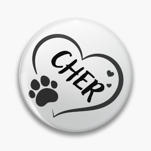 Item preview, Cher dog or cat name in a heart with a paw, great gift for dog or cat owners designed and sold by OCS1337.