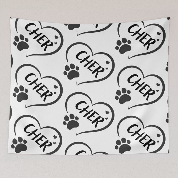 Item preview, Cher dog or cat name in a heart with a paw, great gift for dog or cat owners designed and sold by OCS1337.