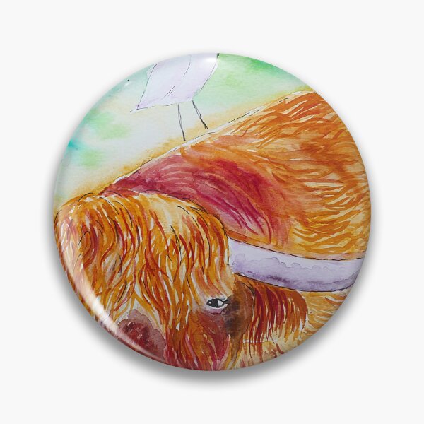 Item preview, Highland Cow and a Bird designed and sold by Casimirasart.
