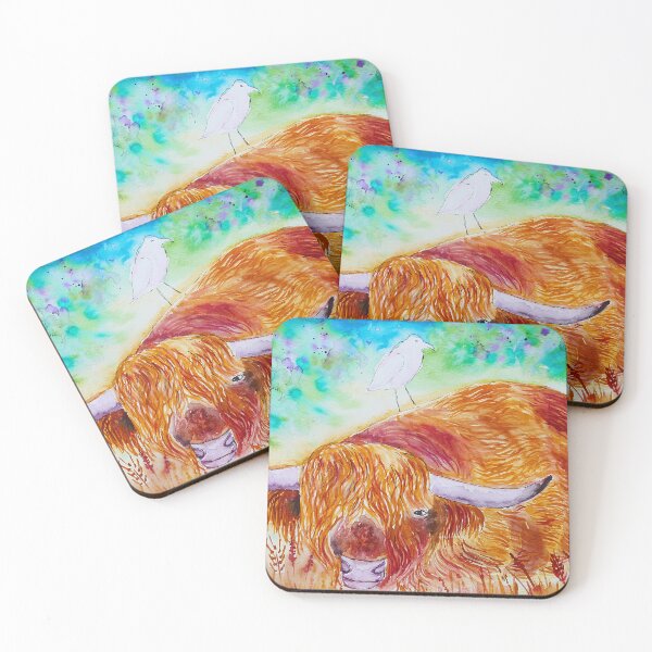 Item preview, Highland Cow and a Bird designed and sold by Casimirasart.