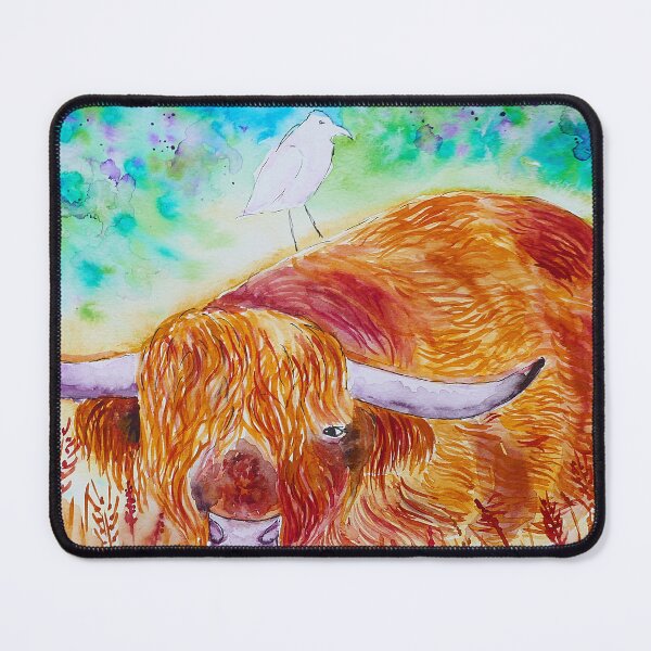 Item preview, Highland Cow and a Bird designed and sold by Casimirasart.