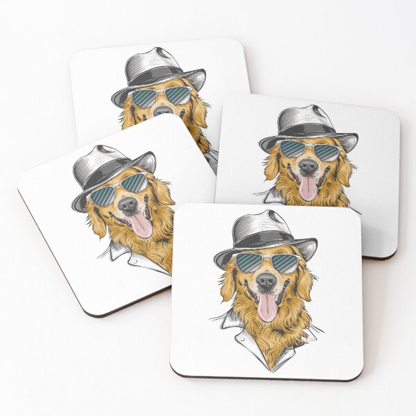 Item preview, Cool Canine: Star of Style - Modern Cartoon Golden Retriever designed and sold by Colorful-Garden.