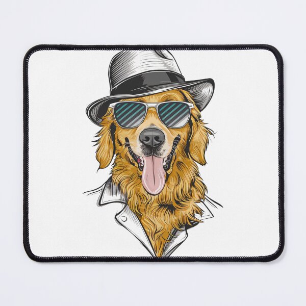 Item preview, Cool Canine: Star of Style - Modern Cartoon Golden Retriever designed and sold by Colorful-Garden.