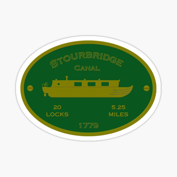 Item preview, Stourbridge Canal (green) designed and sold by canal-arts.