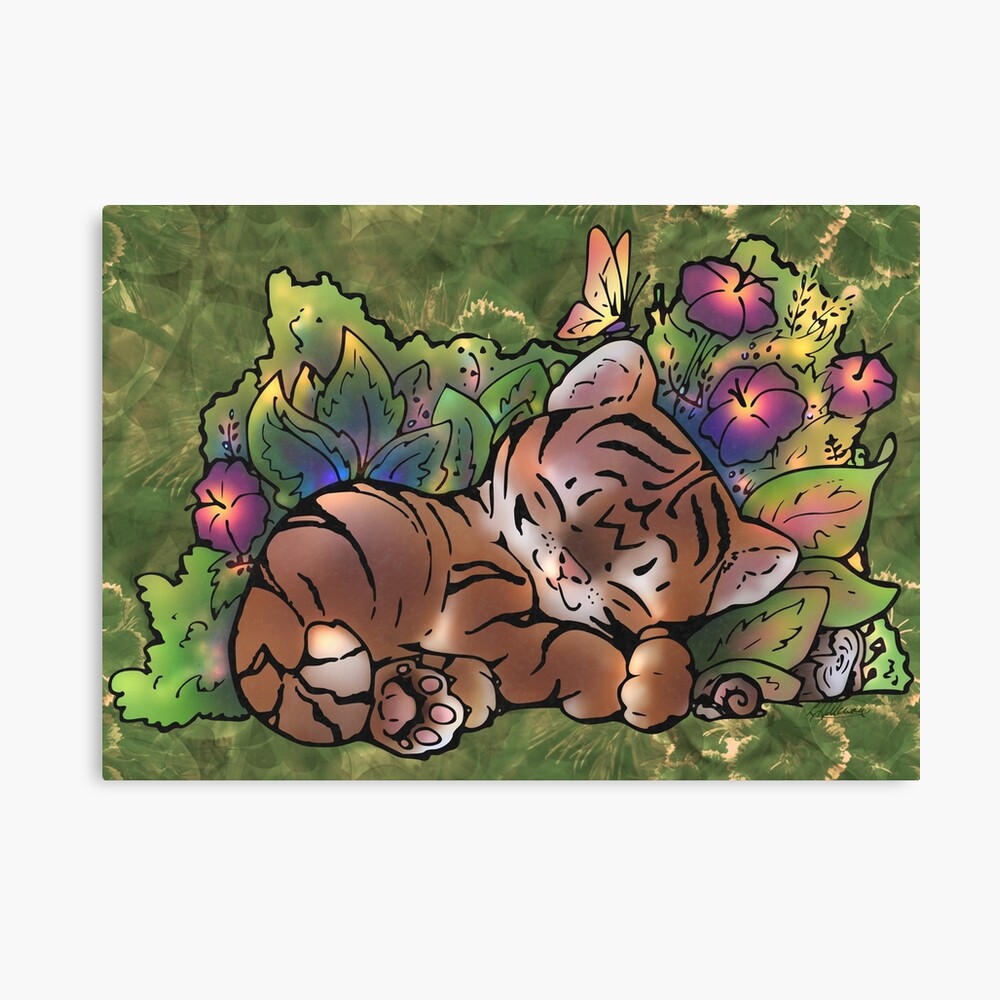 Impression Photo Kawaii Baby Tiger Par Lyddiedoodles Redbubble