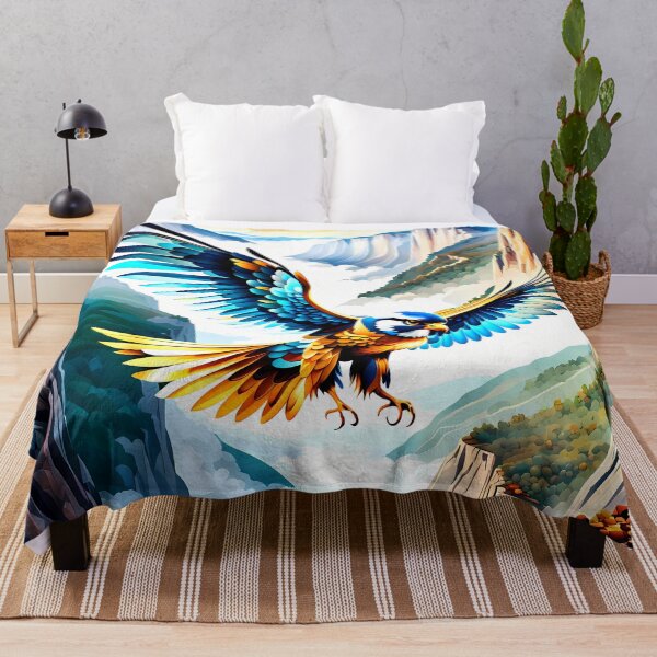 Item preview, Colourful Kestrel Flying Over Cliffs, Ai Generated Art designed and sold by ACC .
