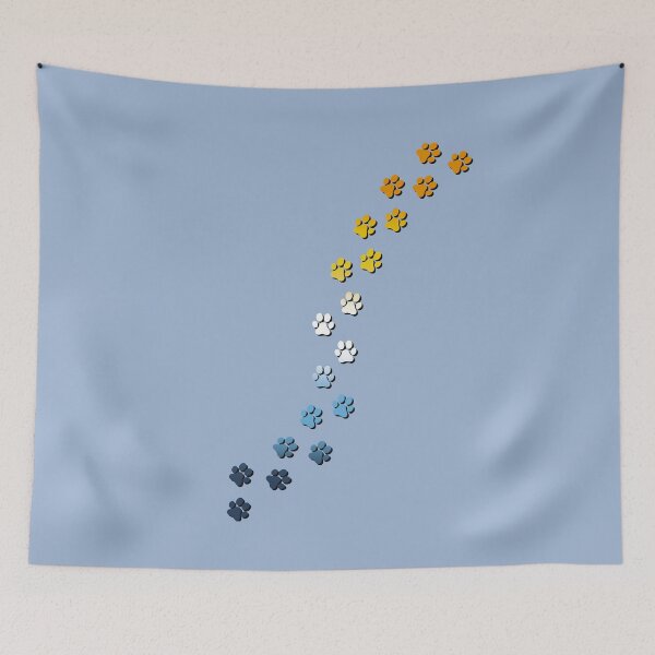 Item preview, Pawsitivily Adorable AroAce Pride Flag Paw Prints, AroAce Pride Design designed and sold by Travelslightly.