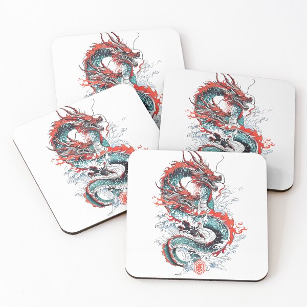 Item preview, Tattoo Style Dragon designed and sold by Lucy Goosy Art.
