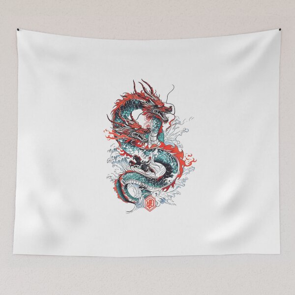 Item preview, Tattoo Style Dragon designed and sold by Lucy Goosy Art.