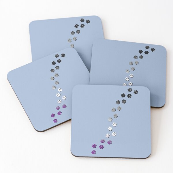Item preview, Pawsitivily Adorable Asexual Pride Flag Paw Prints, Asexual Pride Design designed and sold by Travelslightly.