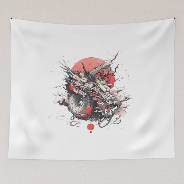 Item preview, Tattoo Style Dragon designed and sold by Lucy Goosy Art.