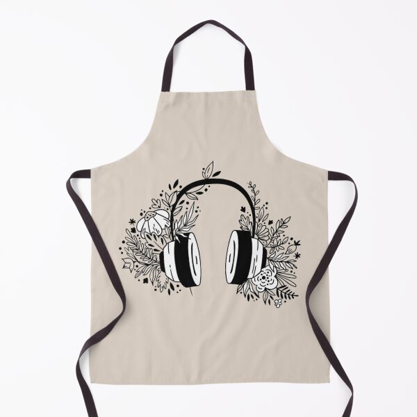 Item preview, Headphones with flowers. Flower headphones. Black designed and sold by Tsifra.