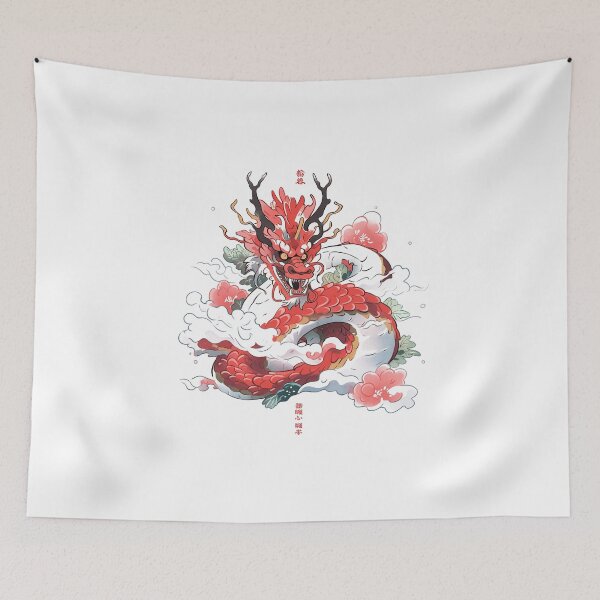 Item preview, Tattoo Style Dragon designed and sold by Lucy Goosy Art.