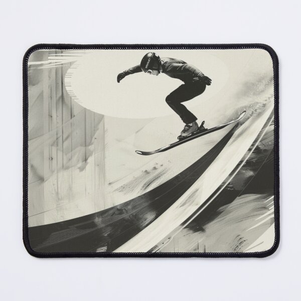 Item preview, Dynamic ski jump monochrome colour palette Active Outdoors Inspired Art designed and sold by CDC40.