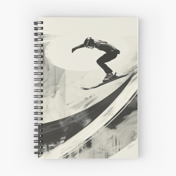 Item preview, Dynamic ski jump monochrome colour palette Active Outdoors Inspired Art designed and sold by CDC40.