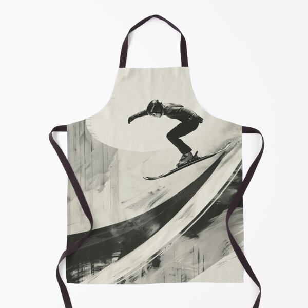 Item preview, Dynamic ski jump monochrome colour palette Active Outdoors Inspired Art designed and sold by CDC40.