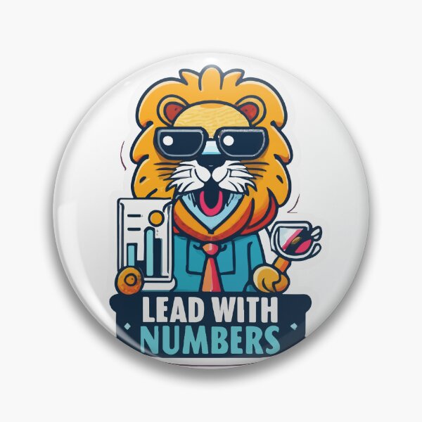 Item preview, Lead with Numbers - Lion and Financial Charts designed and sold by NiftyWrx.