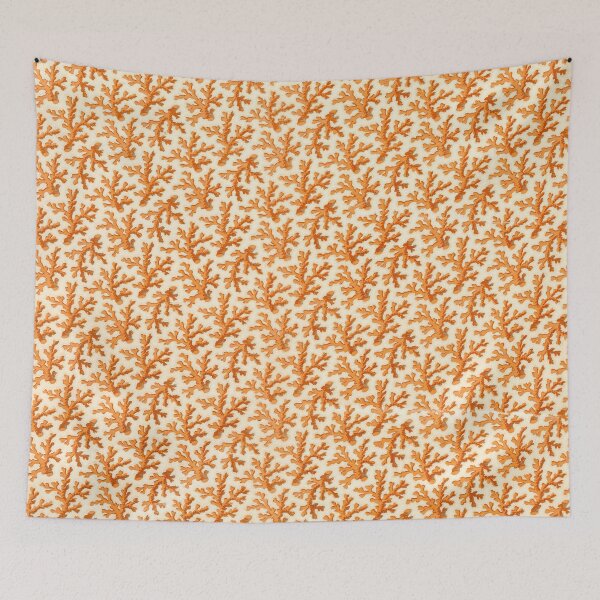 Item preview, Patrón textil de coral costero vintage del siglo XIX designed and sold by Vintage Wall Art.