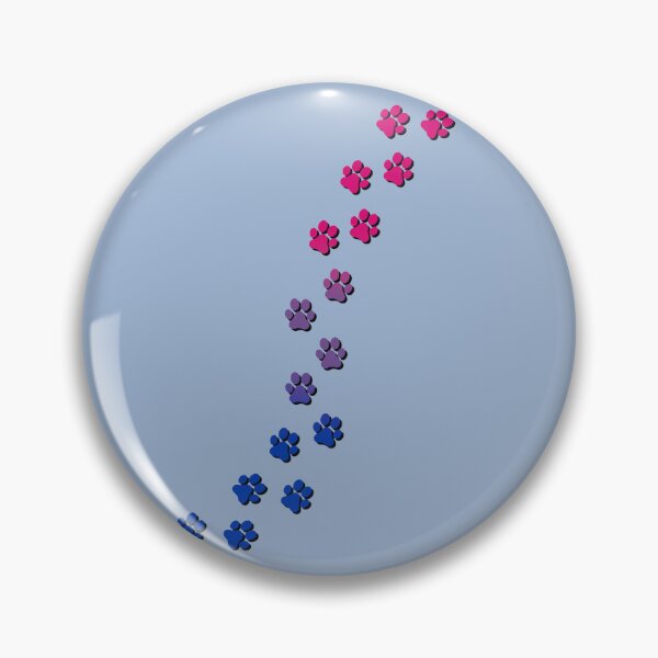 Item preview, Pawsitivily Adorable Bisexual Pride Flag Paw Prints, Bisexual Pride Design designed and sold by Travelslightly.