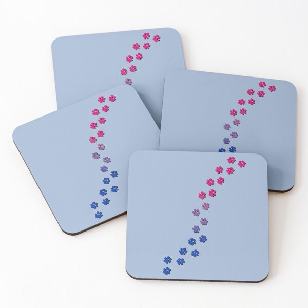Item preview, Pawsitivily Adorable Bisexual Pride Flag Paw Prints, Bisexual Pride Design designed and sold by Travelslightly.