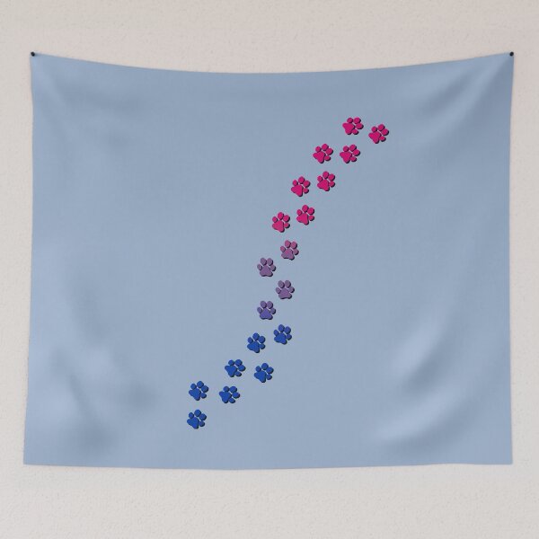 Item preview, Pawsitivily Adorable Bisexual Pride Flag Paw Prints, Bisexual Pride Design designed and sold by Travelslightly.