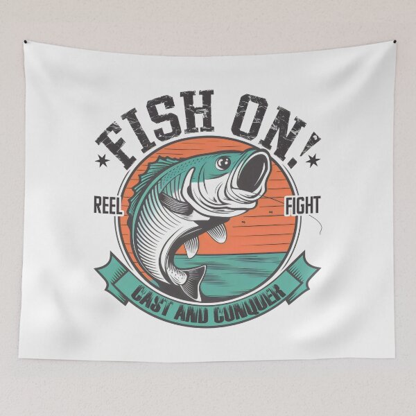 Item preview, Fish On! - Reel in the Excitement in Green & White designed and sold by SplashTastic.