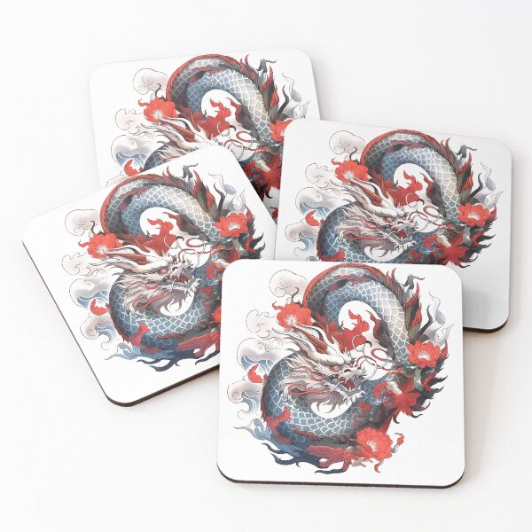 Item preview, Tattoo Style Dragon designed and sold by Lucy Goosy Art.