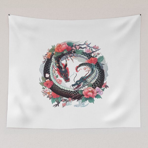 Item preview, Tattoo Style Dragon designed and sold by Lucy Goosy Art.