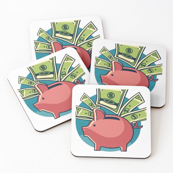 Item preview, Art Deco Piggy Bank Savings designed and sold by NiftyWrx.