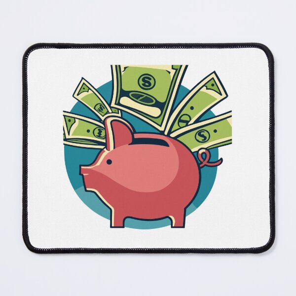 Item preview, Art Deco Piggy Bank Savings designed and sold by NiftyWrx.